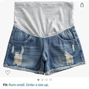 Maternity jean shorts